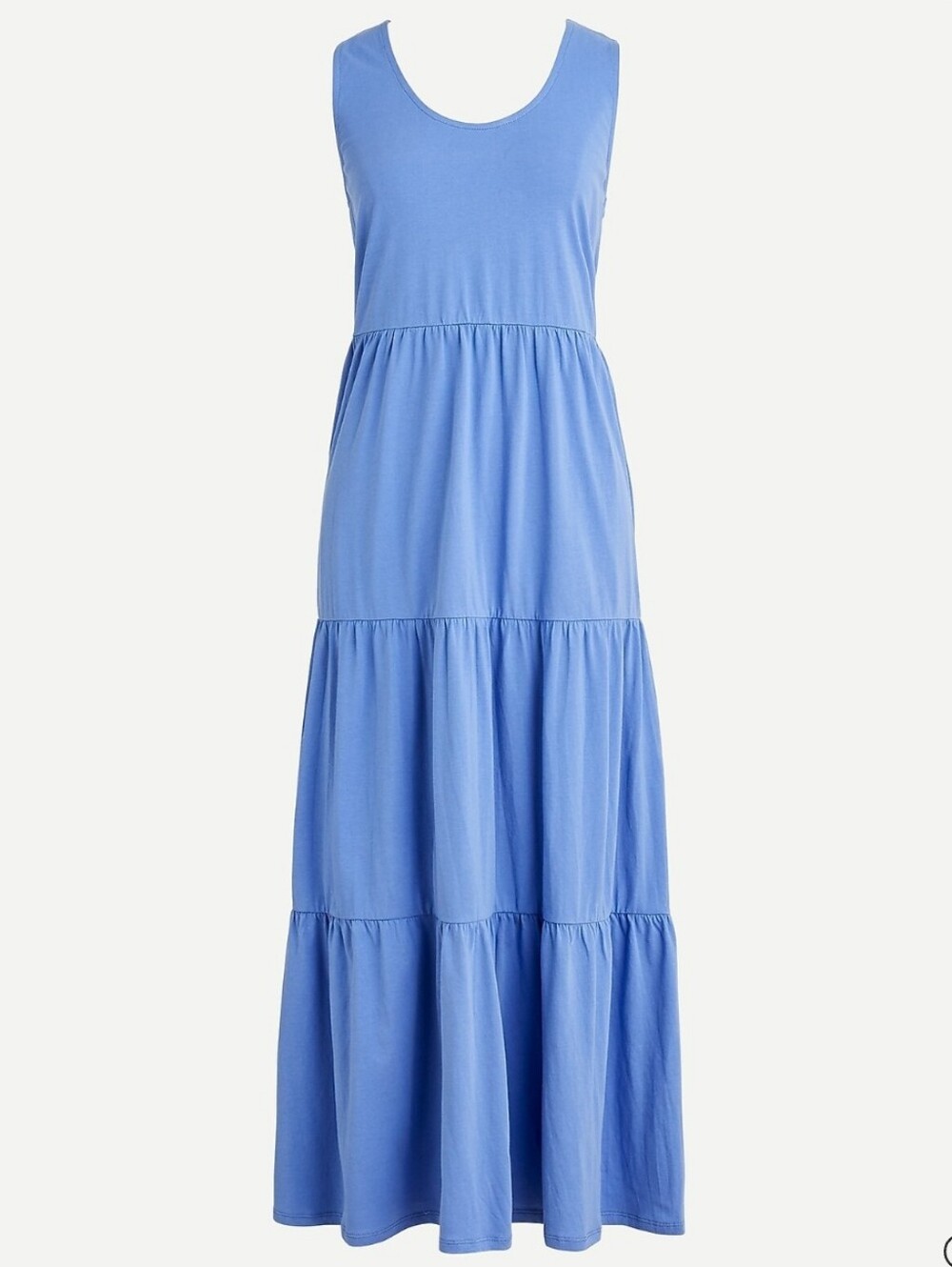 J Crew Womens Blue Tiered Maxi Dress‎ Sz Large